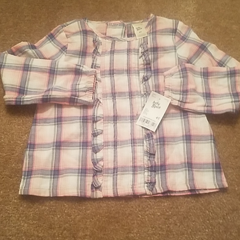 Plaid Long Sleeve Blouse
